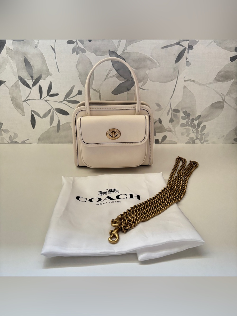 COACH Safari Bag - White Leather